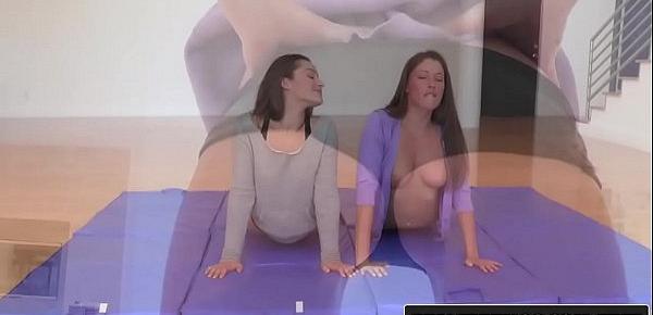 Yoga teens (Dani Daniels, Elisa) take a pussy eating stretch break - Reality Kings